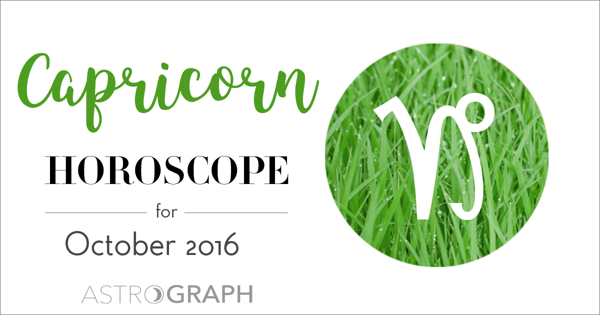 Capricorn Horoscope for October 2016