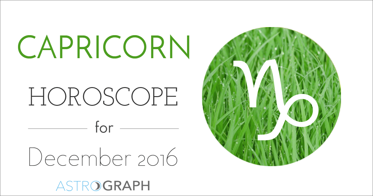 Capricorn Horoscope for December 2016