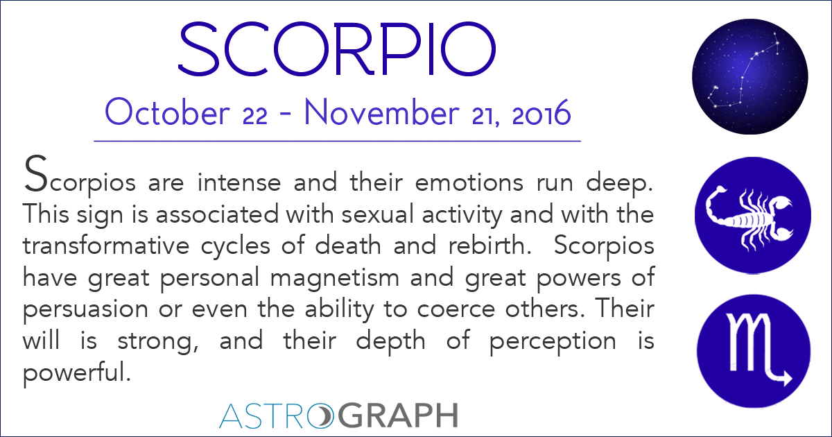 Happy Scorpio Season!